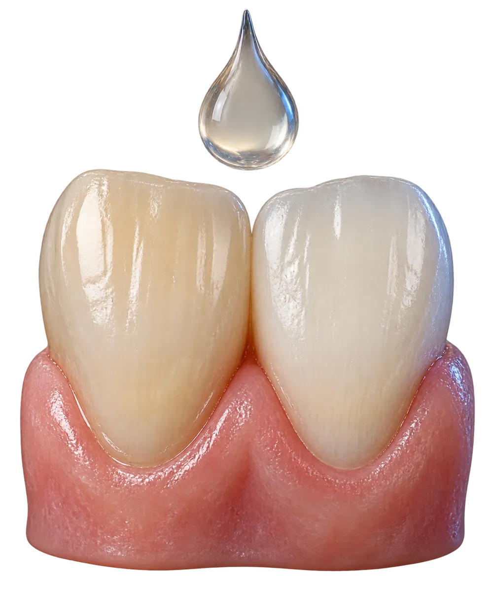 Diş beyazlatma konusunu açıklayan temsili dental model