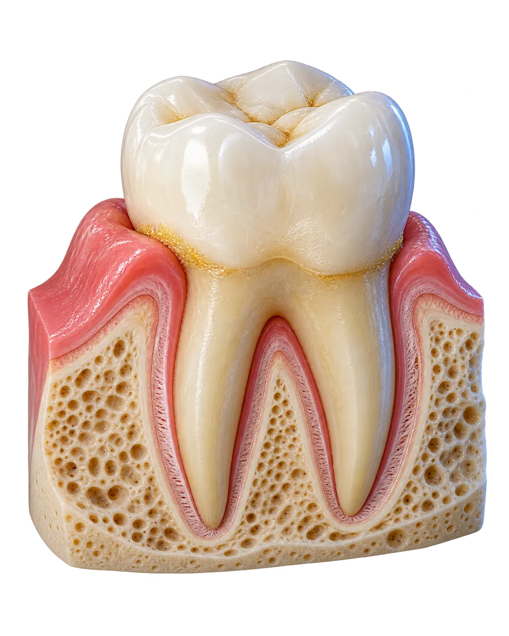 Diş eti tedavisi konusunu açıklayan temsili dental model