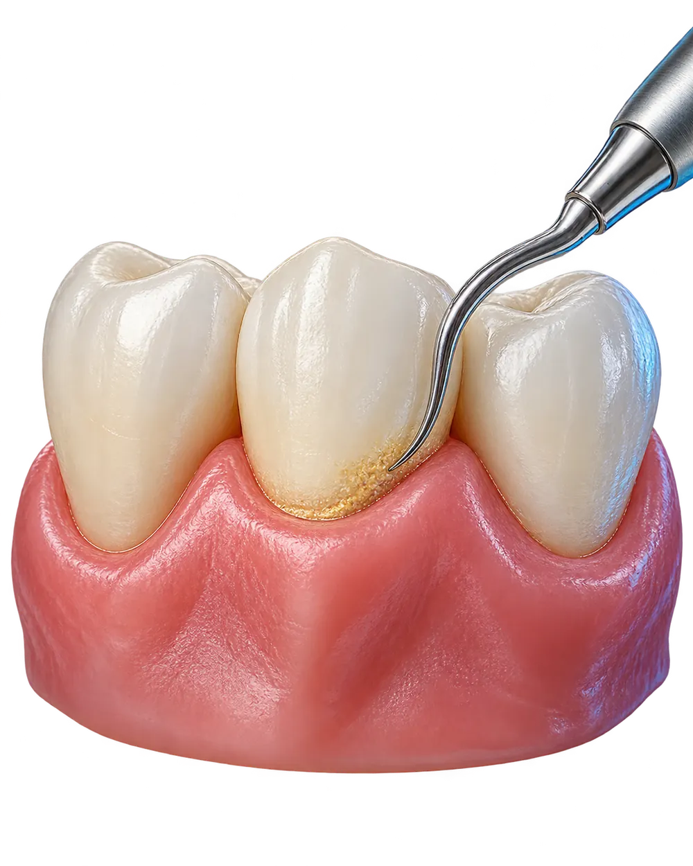Diş taşı temizliği konusuna ait temsili dental görsel