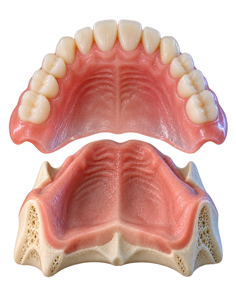 Tam protez ve tutuculuk konusuna ait temsili dental görsel